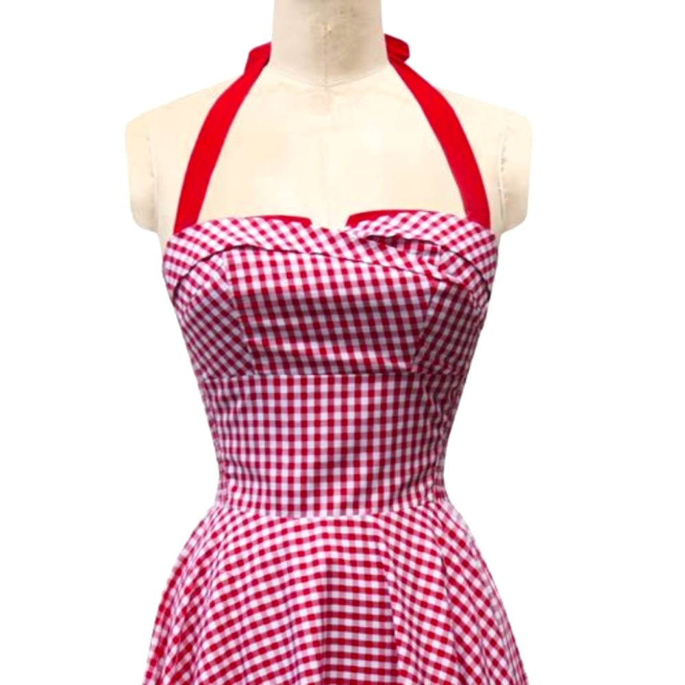 Trashy Diva red gingham swing dress, size S (4-6)